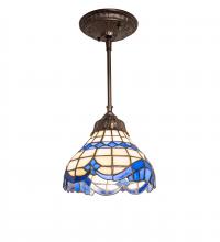 Meyda Blue 248600 - 7" Wide Baroque Mini Pendant