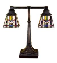  26419 - 19.5"H Prairie Wheat 2 Arm Desk Lamp