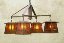  47703 - 38"W Bungalow Valley View 4 LT Chandelier