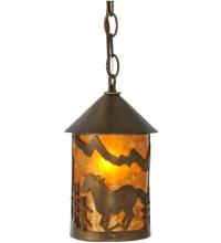  51060 - 6" Wide Running Horses Mini Pendant