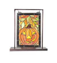  65267 - 9.5"W X 10.5"H Jack O'Lantern Lighted Mini Tabletop Window