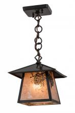  92344 - 8"Sq Stillwater Winter Pine Pendant