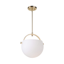 Artcraft AC10080PB - Single Opal Glass Pendant (Polished Brass)