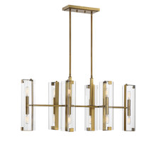  1-9773-12-322 - Winfield 12-Light Linear Chandelier in Warm Brass