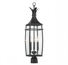 Savoy House 5-769-BK - Montpelier 3-Light Outdoor Post Lantern in Matte Black