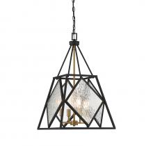  7-5402-4-79 - Capella 4-Light Pendant in English Bronze and Warm Brass