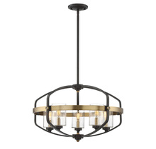 Savoy House 7-8041-5-79 - Kirkland 5-Light Pendant in English Bronze and Warm Brass