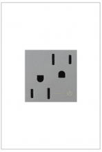  ARCH152M10 - adorne® 15A Tamper-Resistant Half-Controlled Outlet, Magnesium