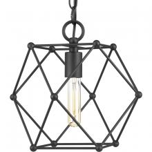  P500082-031 - Spatial Collection One-Light Matte Black Global Pendant Light