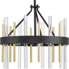  P350232-031 - Orrizo Collection 16 in. Three-Light Black Luxe Semi-Flush Convertible