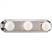 Progress P3038-15 - Broadway Collection Three-Light Polished Chrome Traditional Bath Vanity Light