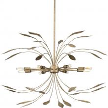  P500416-168 - Mariposa Collection Eight-Light Antique Gold Hanging Pendant Light