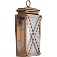  P560262-169 - Wakeford Collection One-Light Antique Copper and Clear Water Glass Transitional Style Medium Outdoor