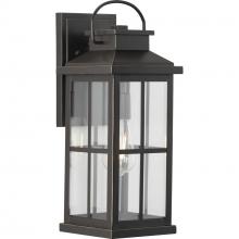  P560266-020 - Williamston Collection One-Light Antique Bronze and Clear Glass Transitional Style Large Outdoor Wal