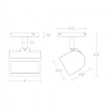  MO-3020W-CS-BK - Ocularc 3020W - 5CCT Wall Wash Monopoint