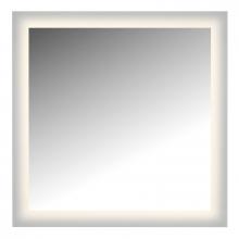  LM4WG-C3636 - LED Lighted Mirror Wall Glow Style With Frosted Glass To The Edge, 36" X 36" With Easy Cleat