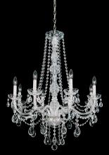  1305-40H - Arlington 8 Light 120V Chandelier in Polished Silver with Clear Heritage Crystal