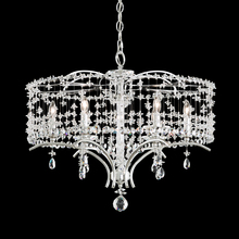  TC1024N-06H - Bella Rose 6 Light 120V Chandelier in White with Clear Heritage Handcut Crystal