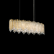  MX8340N-301O - Chatter 12 Light 120V Linear Pendant in Gold Mirror with Clear Optic Crystal