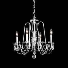  AR1004N-06O - Esmery 4 Light 120V Chandelier in White with Clear Optic Crystal