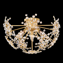  DN1218N-22R - Esteracae 3 Light 120V Semi-Flush Mount in Heirloom Gold with Clear Radiance Crystal