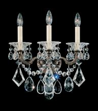 Schonbek 1870 5002-76 - La Scala 3 Light 120V Wall Sconce in Heirloom Bronze with Heritage Handcut Crystal