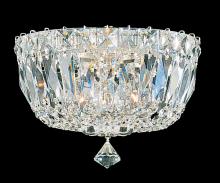  5890-40R - Petit Crystal Deluxe 3 Light 120V Flush Mount in Polished Silver with Clear Radiance Crystal