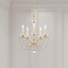  BC7105N-51PBZ - Priscilla 5 Light 120V Chandelier in Black with Bronze Pearl