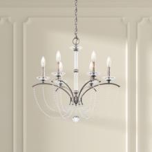  BC7106N-51PBZ - Priscilla 6 Light 120V Chandelier in Black with Bronze Pearl