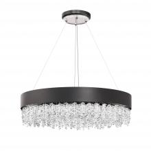  S3526-18O - Soleil 26in LED 3000K/3500K/4000K 120V-277V Linear Pendant in Black with Clear Optic Crystal