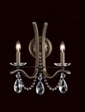 Schonbek 1870 VA8332N-76H - Vesca 2 Light 120V Wall Sconce in Heirloom Bronze with Heritage Handcut Crystal