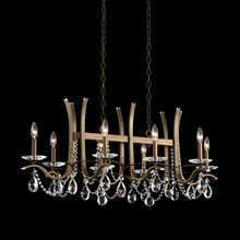  VA8435N-06H - Vesca 8 Light 120V Chandelier in White with Clear Heritage Handcut Crystal