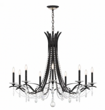 Schonbek 1870 VA8336N-59H - Vesca 6 Light 120V Chandelier in Ferro Black with Heritage Handcut Crystal