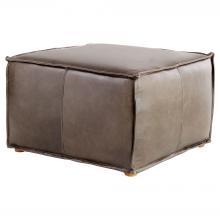  11449 - Lusso | Square Pouf- Grey