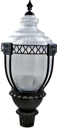  GM660-LED75-B - CLEAR ACORN POST TOP FIX 75W LED 120V-277V