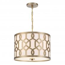 Crystorama 2265-AG - Libby Langdon Jennings 3 Light Aged Brass Pendant