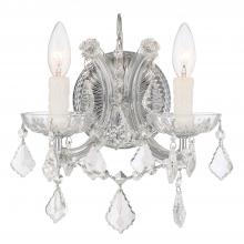  4472-CH-CL-SAQ - Maria Theresa 2 Light Spectra Crystal Polished Chrome Sconce