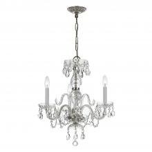  5044-CH-CL-SAQ - Traditional Crystal 3 Light Spectra Crystal Polished Chrome Mini Chandelier