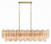  ADD-317-AG-AM - Addis 14 Light Aged Brass Linear Chandelier