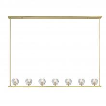  ARA-10267-SB - Aragon 7 Light LED Soft Brass Linear Chandelier