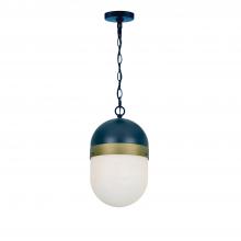  CAP-8507-MK-TG - Brian Patrick Flynn Capsule 1 Light Matte Black + Textured Gold Outdoor Pendant