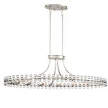 Crystorama CLO-8897-BN - Clover 12 Light Brushed Nickel Oval Chandelier