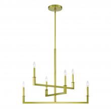  DNT-6036-AG - Dante 6 Light Aged Brass Chandelier