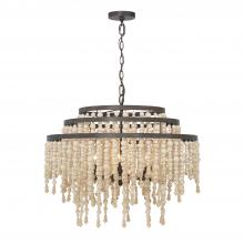  POP-A5076-FB - Poppy 6 Light Forged Bronze Chandelier