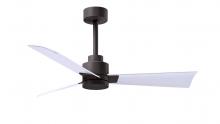  AK-TB-MWH-42 - Alessandra 3-blade transitional ceiling fan in textured bronze finish with matte white blades. Opt