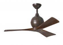  IR3-TB-WA-42 - Irene-3 three-blade paddle fan in Textured Bronze finish with 42" solid walnut tone blades.