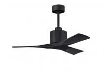  NK-BK-BK-42 - Nan 6-speed ceiling fan in Matte Black finish with 42” solid matte black wood blades