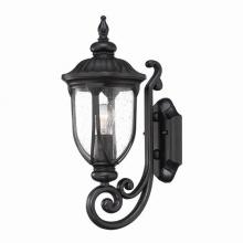  2201BK - Laurens Collection Wall-Mount 1-Light Outdoor Matte Black Light Fixture