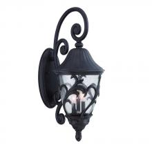  39222BC - Capri Collection Wall Lantern 3-Light Outdoor Black Coral Light Fixture