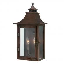  8312CP - St. Charles Collection Wall-Mount 2-Light Outdoor Copper Patina Light Fixture